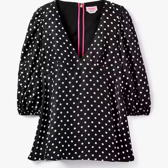 Kate Spade Harmony Dot Cloqué Top - Picture 10 of 10